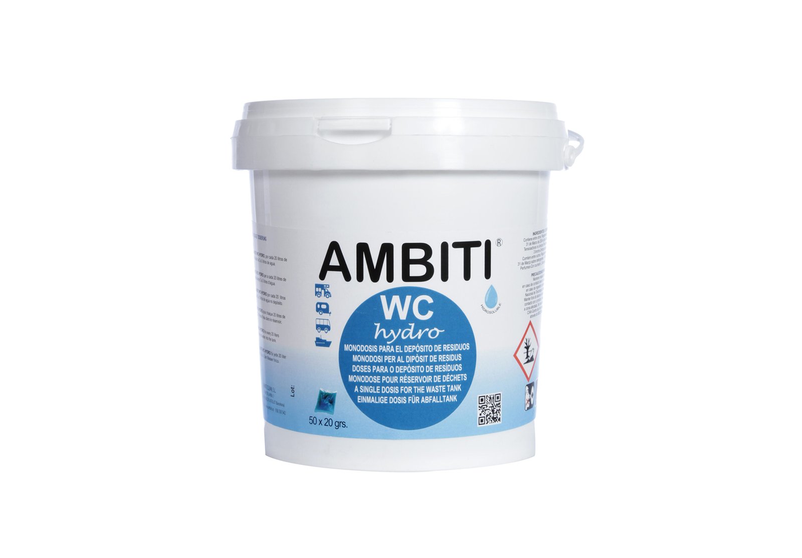 PASTILLAS WC AUTOCARAVANA AMBITI BLUE PINO 50 MONODOSIS